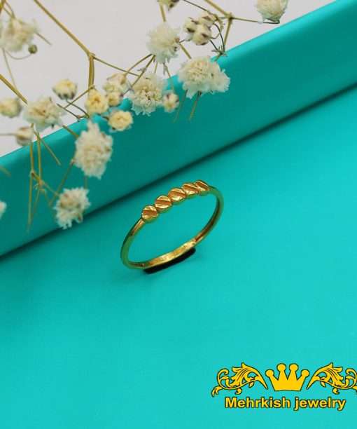 انگشتر مینیمال ۱۸ عیار کد 7451