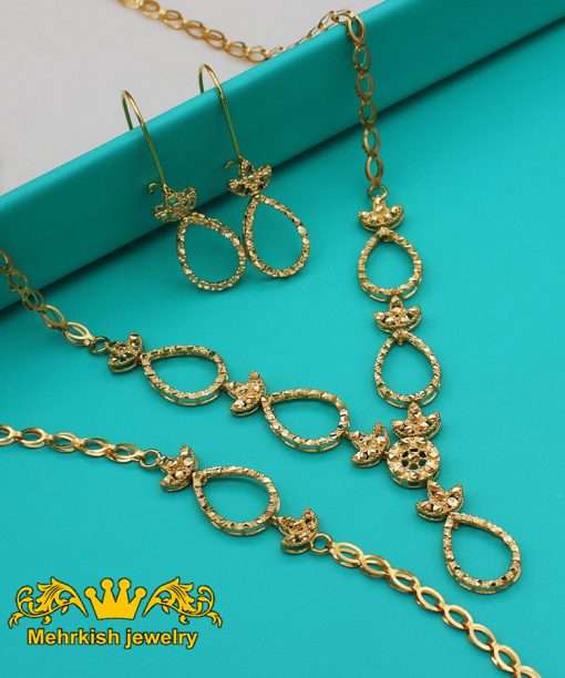 سرويس تراش طلاي طلا 18 عیار نسائي کد B_1049