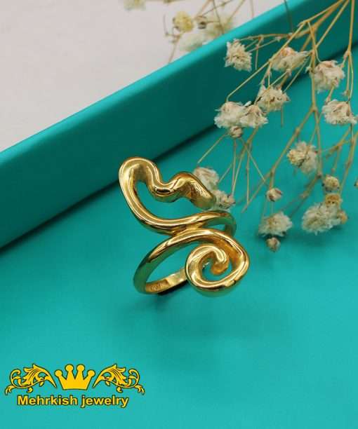 انگشتر لنا طلای زرد ۱۸ عیار کد 7526