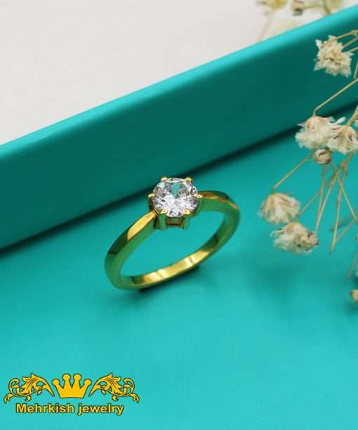 انگشتر تک نگین کد B-1073