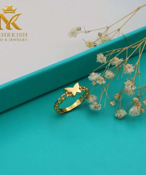 انگشتر مینیمال طرح پروانه کد 7552