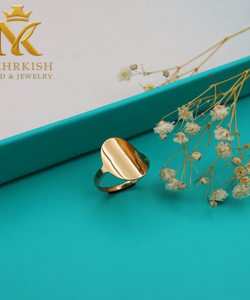 انگشتر مینیمال آیینه ای طلا ۱۸ عیار کد 7561