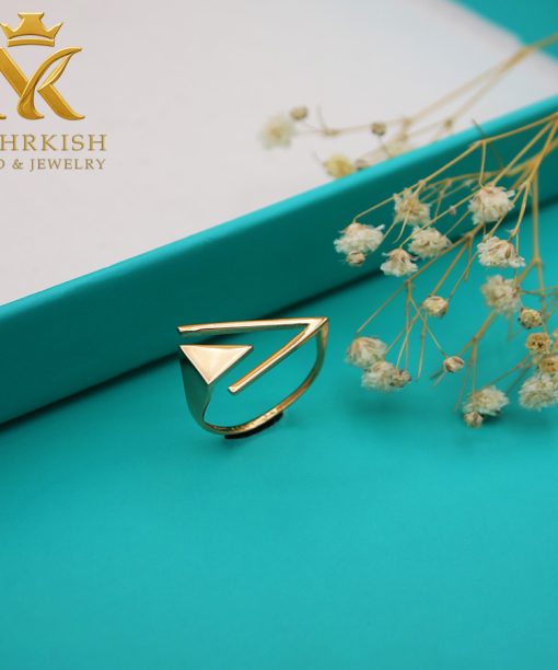 انگشتر مینیمال طرح مثلث کد 7562