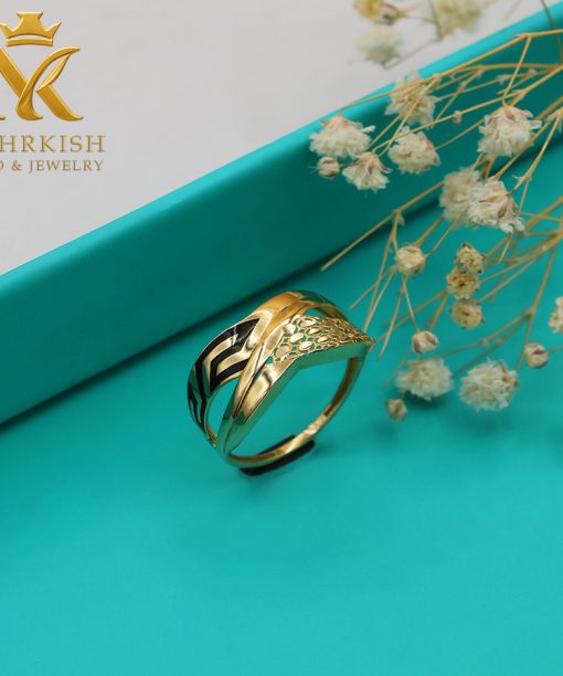 انگشتر سیاه قلم هلیا، طلا ۱۸ عیار، کد KB-114