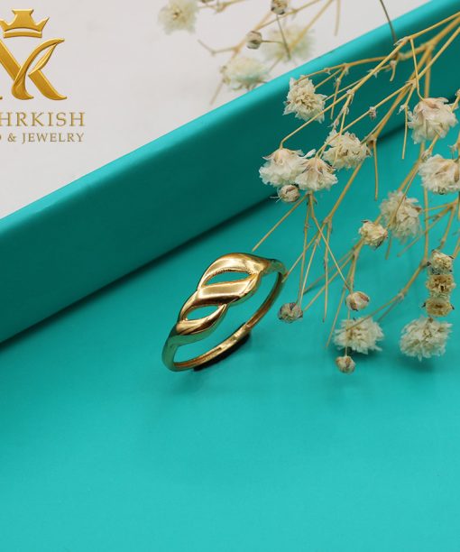 انگشتر مینیمال طلا زرد ۱۸ عیار زنانه کد B-1109
