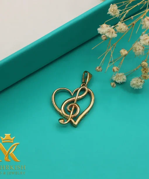 پلاک طلای قلب کد بی 1139
