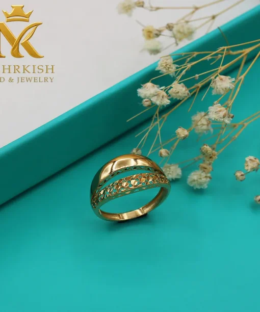 انگشتر طلا 18 عیار کد بی 1161