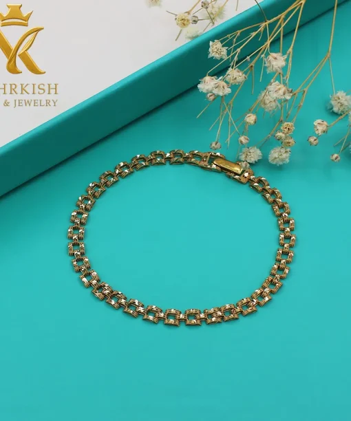 دستبند طلای رولکس 18 عیارکد بی 1155