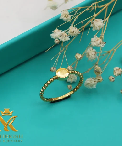 انگشتر طلا مینیمال 18 عیار کد 7567