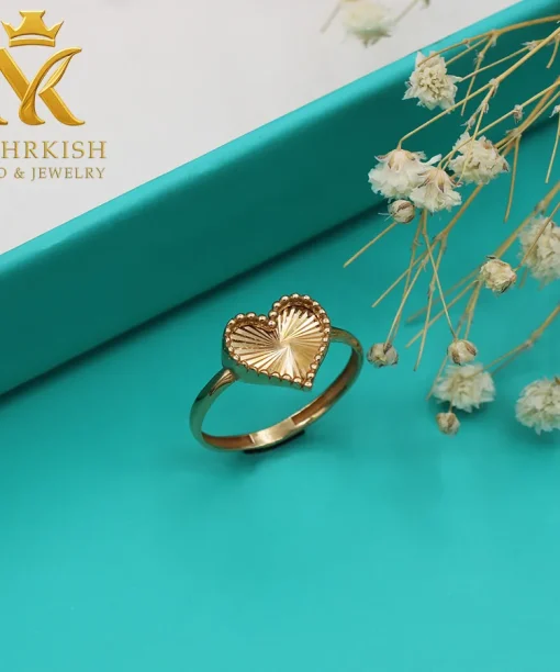 انگشتر طلا مینیمال قلب کد بی 1148