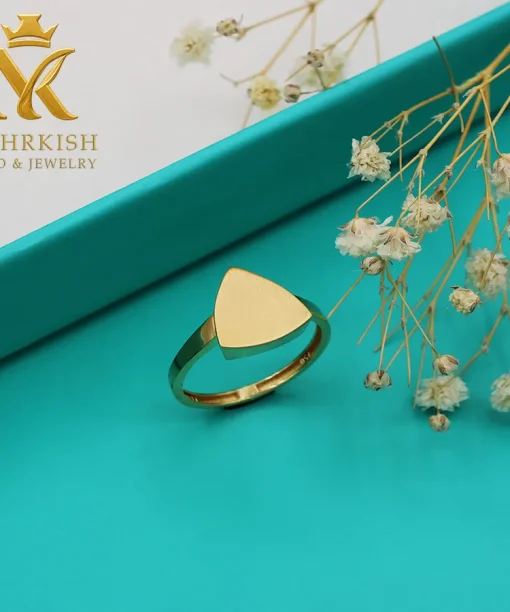 انگشتر مینیمال طلا مثلث کد بی 1149