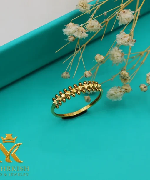 انگشتر طلا زنانه مینیمال 18 عیار کد 7568