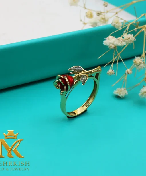 انگشتر طلا رز 18 عیار کد 7631