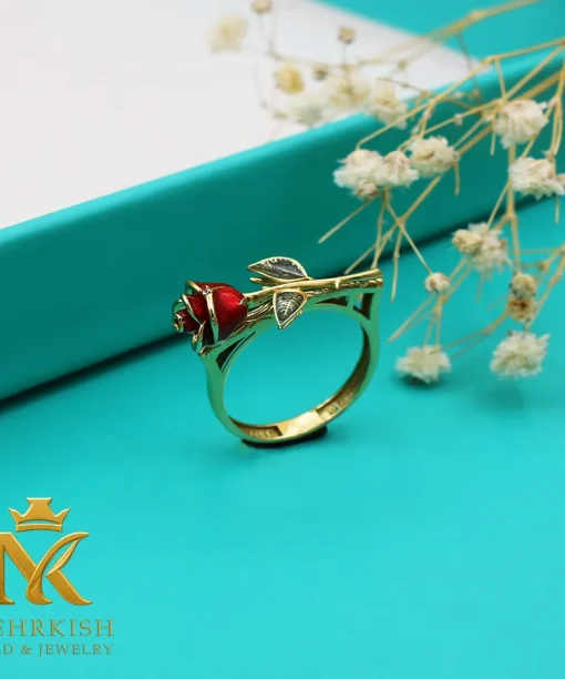 انگشتر طلا رز 18 عیار کد 7631