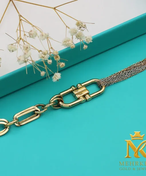 دستبند زنجیری طلا کد 7693