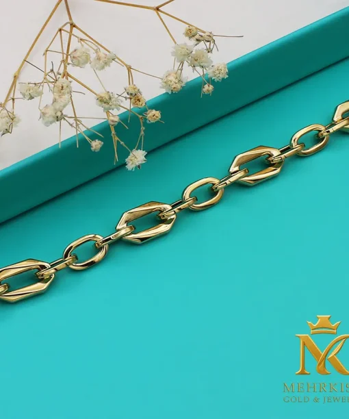 دستبند زنجیری طلا کد 7699