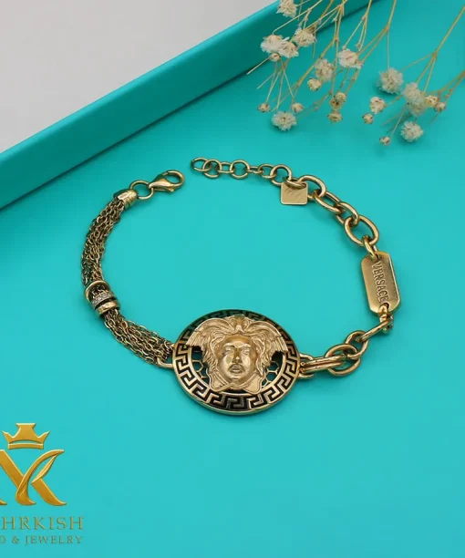 دستبند زنجیری طلا کد کا 156