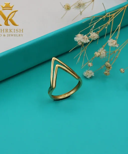 انگشتر طلا 18 عیار کد بی 1203