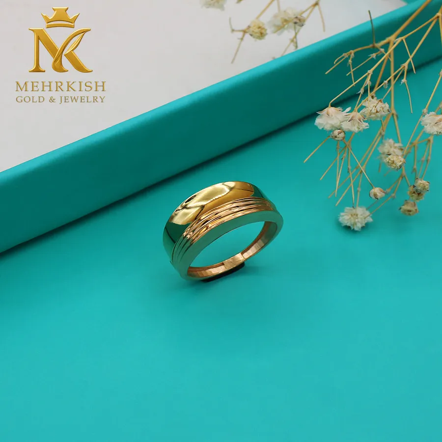 انگشتر طلا گیتی کد B-1204 انگشتر طلا 18 عیار کد بی 1204