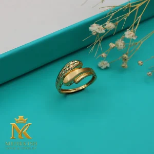 انگشتر طلا 18 عیار کد بی 1206