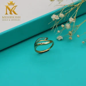 انگشتر طلا 18 عیار کد بی 1207