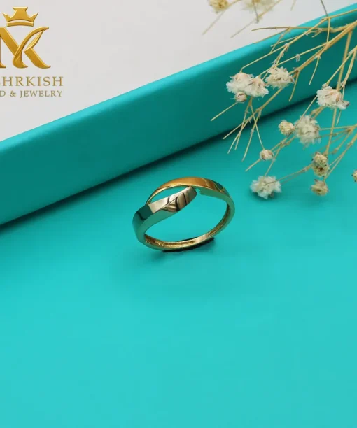 انگشتر طلا 18 عیار کد بی 1208