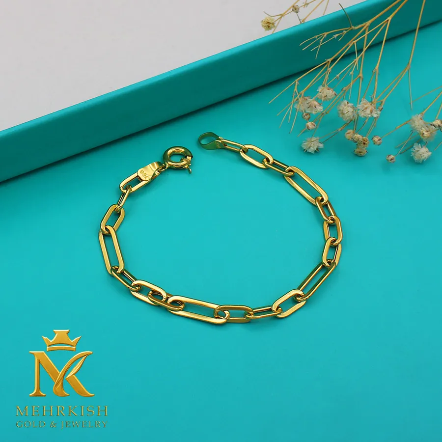 دستبند زنجیری دیپلمات کد 7792 دستبند زنجیری طلا دیپلمات کد 7792