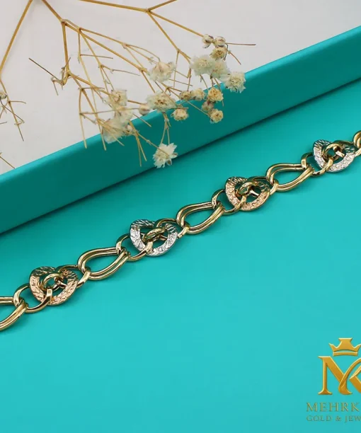 دستبند زنجیری طلا کد 7777
