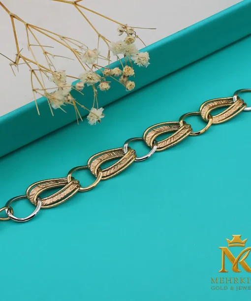 دستبند زنجیری طلا کد 7778