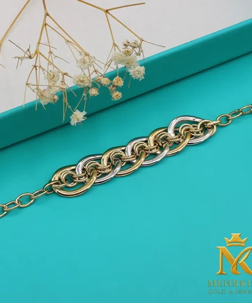 دستبند زنجیری طلا کد 7785