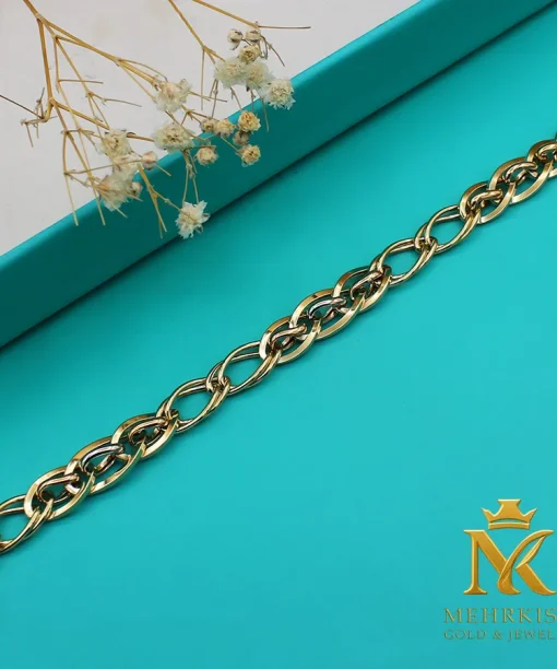 دستبند زنانه زنجیری طلا کد 7783