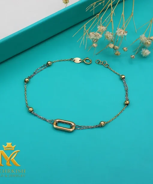 دستبند زنجیری زنانه طلا کد 7795