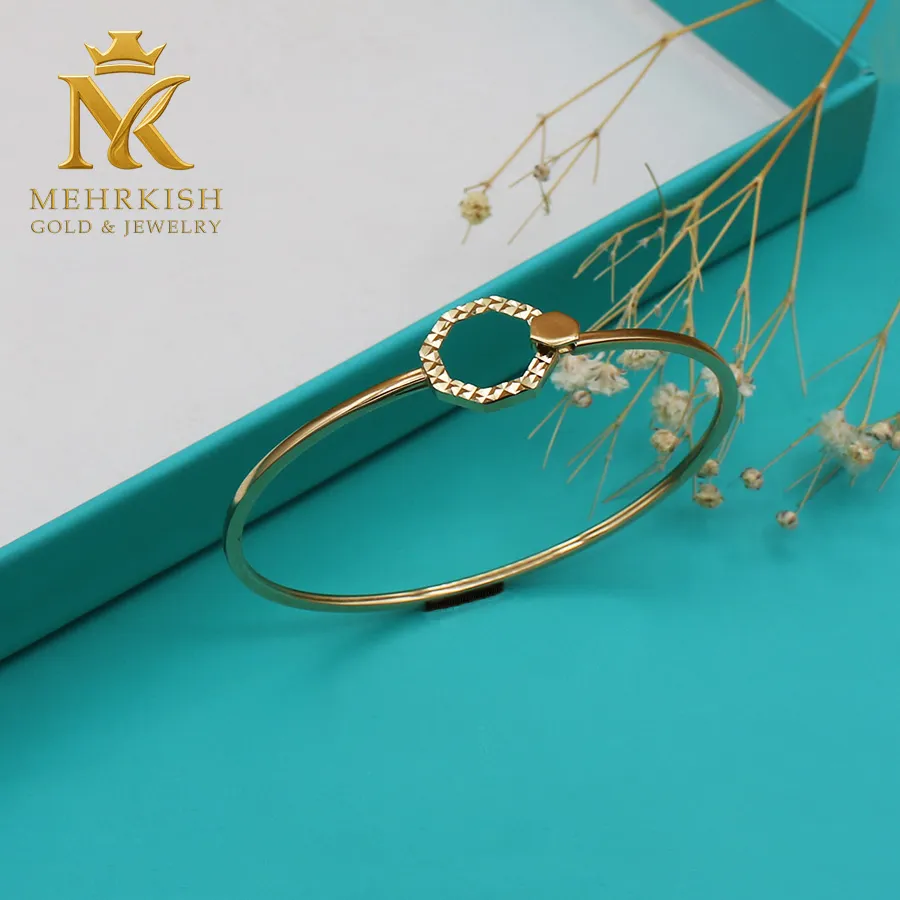 دستبند النگویی نیلا کد K-209 دستبند طلا زنانه کد کا 209