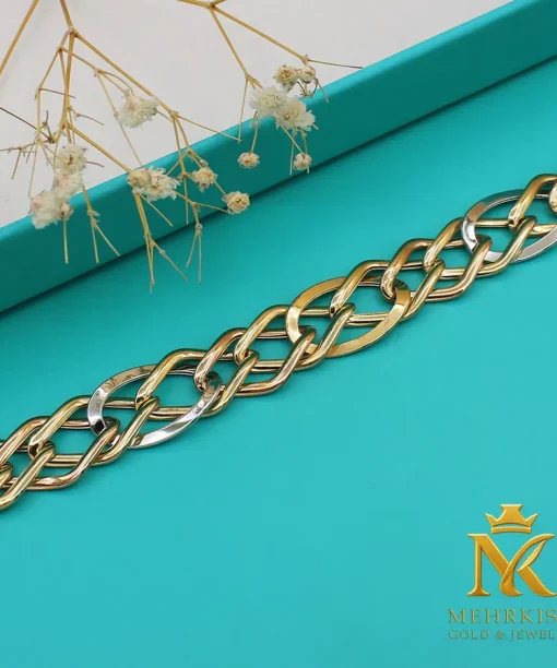 دستبند زنجیری زنانه طلا کد 7858
