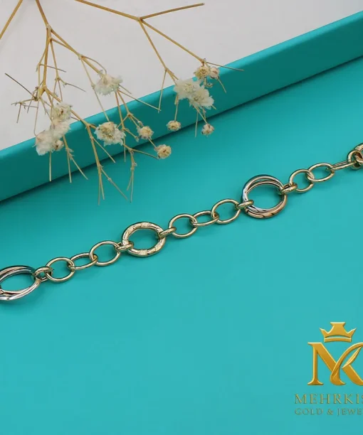 دستبند زنانه زنجیری طلا کد 7863