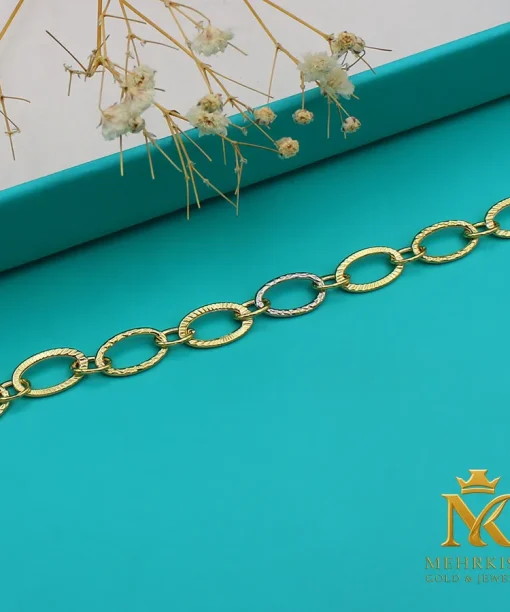 دستبند زنانه زنجیری طلا کد 7865