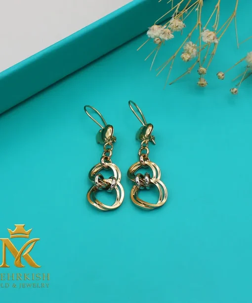 گوشواره زنانه طلا 18 عیار کد 7855