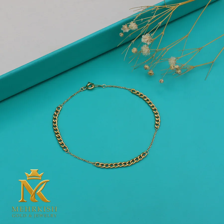 دستبند زنجیری مینیمال کارتیه کد K-247 دستبند کارتیه طلا کد کا 247